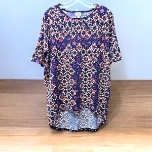 LulaRoe, Top, Simply Comfortable, Sz Sm, Abstract, Rayon, Stretch, Hi/Lo Hem